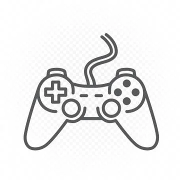 Computer gamepad line icon Stock Illustration