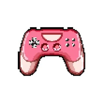 Computer gamepad pixel art vector illustration Stock-Illustration