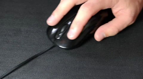 Computer Gamer Using a Mouse Stock Footage 54109916