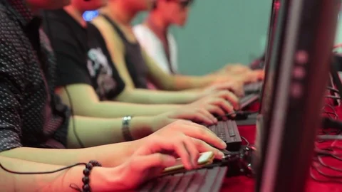 Computer gamers Video stock 74683907