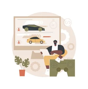 Computer games development abstract concept vector illustration. 스톡 일러스트