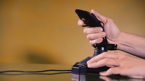 Computer games with joystick. Yellow background Stock Footage 106423216