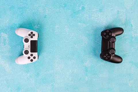 Computer gaming joystick. Gaming concept. Game controller. Stock Photos
