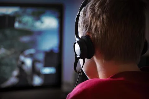 Computer gaming Stock Photos