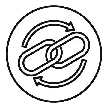 Computer gear system icon, outline style Stock Illustration