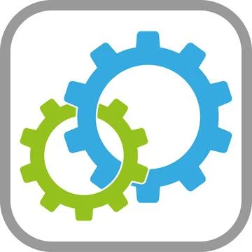 Computer, Gears, Internet, Support, Logo Stock Illustration