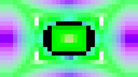 Computer generate 8 bit effect, colorful pixel background, pixel square Video stock 163978491