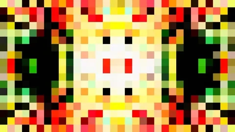 Computer generate 8 bit effect, colorful pixel background, pixel square Stock Footage 163978510