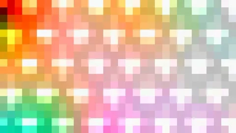 Computer generate 8 bit effect, colorful pixel background, pixel square Stock Footage 163978847