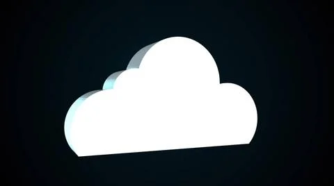 Computer generated 3d cloud rotationing on dark background. 3d rendering s... Stock Photos