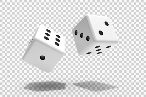 Computer generated 3D image of dice Illustrazione stock