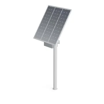 Computer-generated 3d realistic solar panel isolated on a vertical white backgro Stock-Illustration