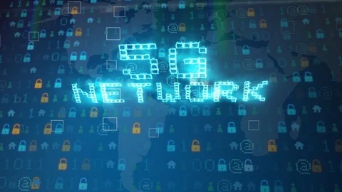 Computer generated, 5G connectivity technology animation. Video stock 104265389