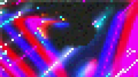 Computer generated 8 bit effect, colorful pixelated backdrop, 3d rendering Stock Illustration