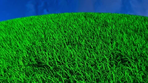 Computer generated abstract background fast running on a round surface with Stock Footage 117971948