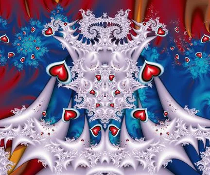 Computer generated abstract colorful fractal artwork Stock Illustration