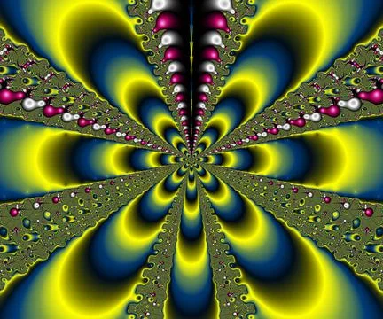 Computer generated abstract colorful fractal artwork Stock Illustration