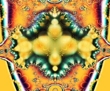 Computer generated abstract colorful fractal artwork Stock Illustration