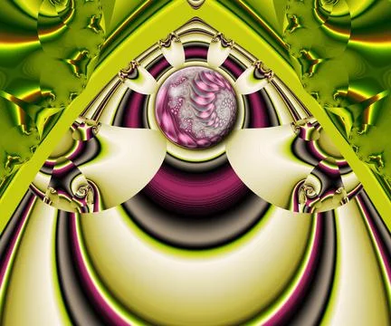 Computer generated abstract colorful fractal artwork Stock Illustration