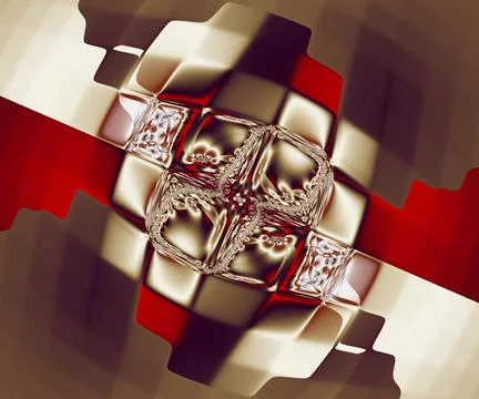 Computer generated abstract colorful fractal artwork Stock Illustration