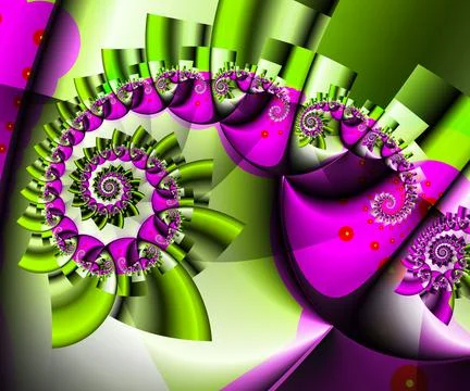 Computer generated abstract colorful fractal artwork Stock Illustration