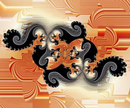 Computer generated abstract colorful fractal artwork Illustrazione stock