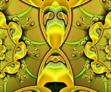 Computer generated abstract colorful fractal artwork Stock Illustration