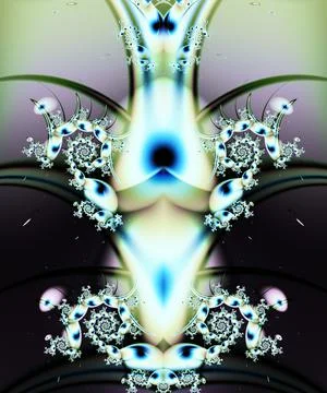 Computer generated abstract colorful fractal artwork Stock Illustration