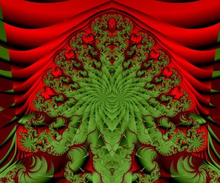 Computer generated abstract colorful fractal artwork Stock Illustration