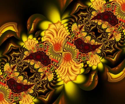 Computer generated abstract colorful fractal artwork Illustrazione stock