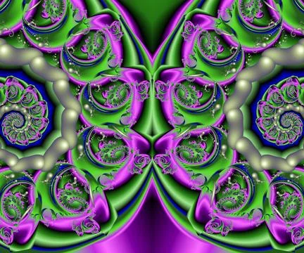 Computer generated abstract colorful fractal artwork Illustrazione stock