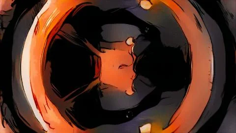 Computer generated abstract comic style background. 3d rendering of the drawn Stock Illustration