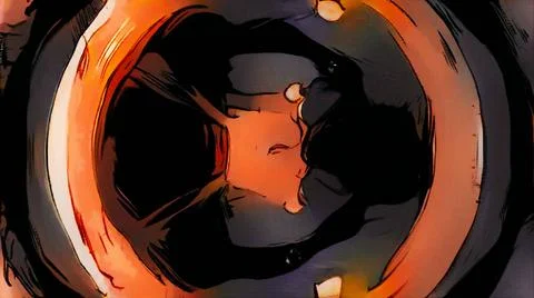 Computer generated abstract comic style background. 3d rendering of the dr... Stock Photos