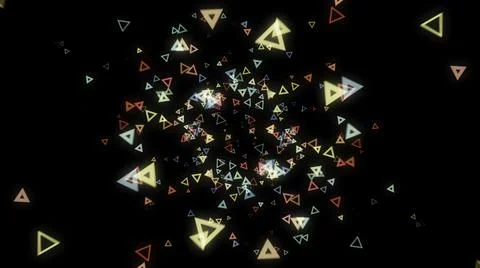 Computer generated abstract space. Animation. Abstract background of numerous Illustrazione stock