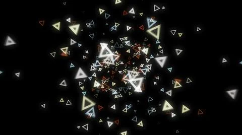 Computer generated abstract space. Animation. Abstract background of numerous Illustrazione stock
