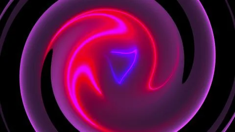 Computer generated abstract twist background. 3D rendering circular merger of イラスト素材