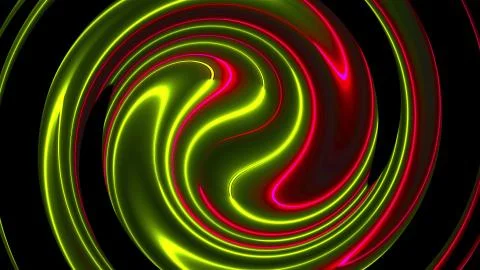 Computer generated abstract twist background. 3D rendering circular merger of Illustrazione stock