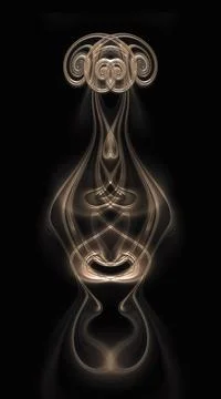 Computer generated artificial fluid-art texture Stock Illustration