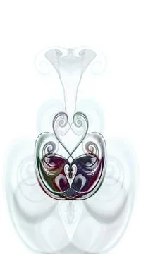 Computer generated artificial fluid-art elements texture Stock Illustration