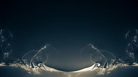 Computer generated artificial fluid-art splash Stock Illustration