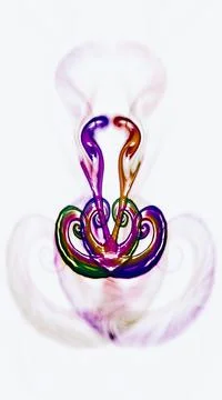 Computer generated artificial fluid-art elements Stock Illustration