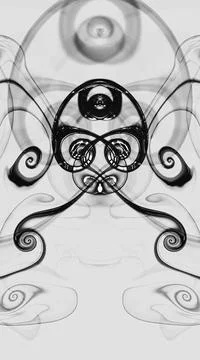 Computer generated artificial fluid-art elements イラスト素材