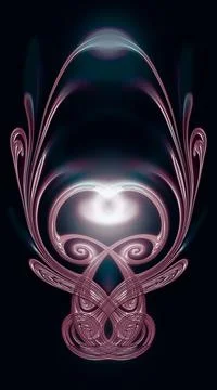 Computer generated artificial fluid-art elements texture Stock Illustration