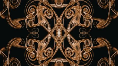 Computer generated artificial fluid-art texture イラスト素材