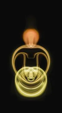 Computer generated artificial fluid-art elements texture Stock Illustration