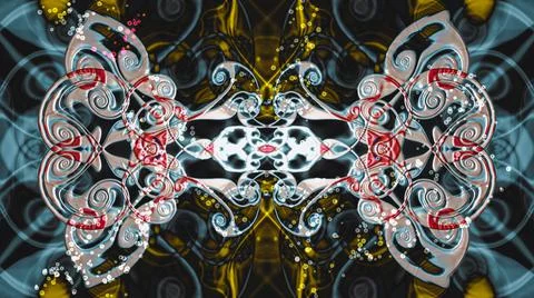 Computer generated artificial fluid-art texture Stock Illustration