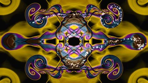 Computer generated artificial fluid-art texture 库存插图