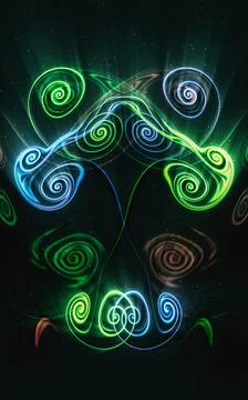 Computer generated artificial fluid-art texture 库存插图