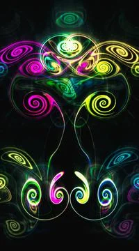 Computer generated artificial fluid-art texture Illustrazione stock