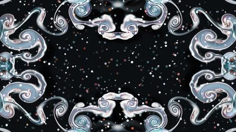 Computer generated artificial fluid-art texture Stock Illustration